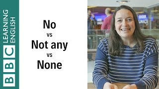 No vs Not any vs None  English In A Minute [upl. by Swanson]