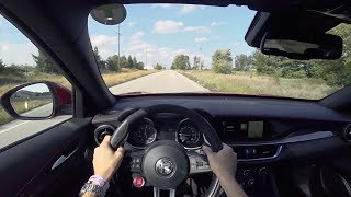 2018 Alfa Romeo Stelvio Quadrifoglio  POV Test Drive Binaural Audio [upl. by Karlie]