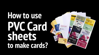 How to use inkjet printable PVC sheets for cards [upl. by Aven486]