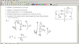 Exercice amplificateur opérationnel régime linéaire 2 [upl. by Ardnaxila793]