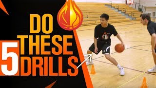 5 ADVANCED Ball Handling Drills For Point Guards [upl. by Kondon]