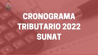 Cronograma Tributario 2022 SUNAT [upl. by Eduam]