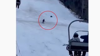 Bear Chases Skier [upl. by Peggi710]