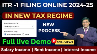 ITR Filing Online 202425  Income Tax Return Filing 202425  ITR 1 Filing online 202425  ITR [upl. by Edak]