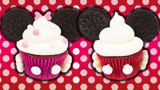 Minnie amp Mickey Mouse Cupcakes w Charli’s Crafty Kitchen [upl. by Pansy]