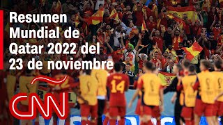 Resumen Mundial de Qatar 2022 noticias y resultados del 23 de noviembre [upl. by Aitropal294]