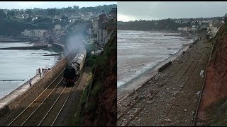 Dawlish Sea Wall Before amp After [upl. by Michiko]