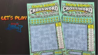 25 CROSSWORD SCRATCH OFFS⚠️ 500K PRIZE scratchcards lottery scratchoffs arizonalottery [upl. by Ayouqes]