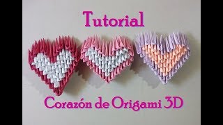 Tutorial Corazon Origami 3D [upl. by Ramahs813]