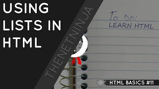 HTML Tutorial for Beginners 11  HTML Lists [upl. by Lamag383]