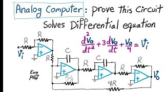 Analog Computer with Op Amp to solve differential equation [upl. by Aramahs]