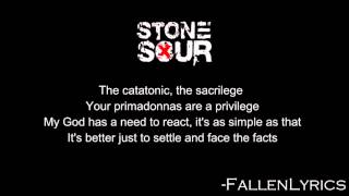 Stone Sour  Absolute Zero Lyric Video HD [upl. by Attenyt]