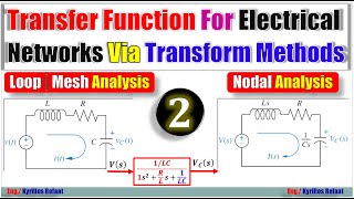 Transfer Function For Electric Circuits RLC circuit  Part 2  Control Systems  التحكم الالي [upl. by Sellers]