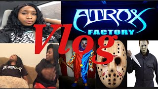 Vlog Going to a haunted house with my nephew  Atrox Factory  Kera Nichelle [upl. by Nrojb538]