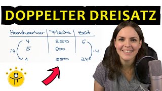 DOPPELTER DREISATZ – Zusammengesetzter Dreisatz [upl. by Ebner375]