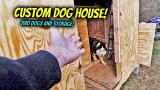 Simple Large Dog House Build DIY [upl. by Mindy213]