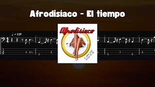 BASS TAB El tiempo  Afrodisíaco  Tutorial [upl. by Eissat14]