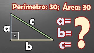 HALLA LOS LADOS DEL TRIÁNGULO conociendo el área y el perímetro Geometría Básica [upl. by Bartram]