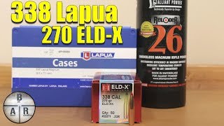 338 Lapua  Hornady 270 ELDX and Reloder 26 Load Test [upl. by Wollis]