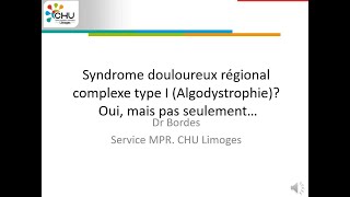 syndrome douloureux régional complexe algodystrophie exemples de cas cliniques [upl. by Cower]