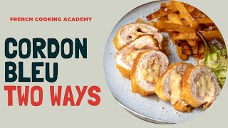 How to make a cordon bleu includes two versions of cordon bleu and oven chips [upl. by Maurits]