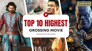 Top 10 HighestGrossing Movie Industries in the World  Rankooze  4K [upl. by Anibas]