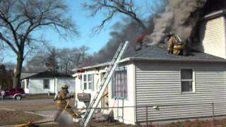 Flashover Or Backdraft Occurs While Crews Are In A Working House Fire In New Chicago [upl. by Arok906]