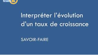 Interpréter lévolution dun taux de croissance [upl. by Wilburn]