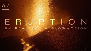 ERUPTION  Cumbre Vieja La Palma  SlowMotion Relaxation in 8K [upl. by Hubie390]