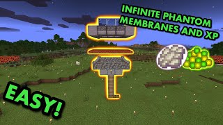 SIMPLE 121 PHANTOM FARM TUTORIAL in Minecraft Bedrock MCPEXboxPS4Nintendo SwitchWindows10 [upl. by Issirk]