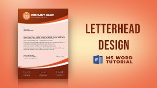 Letterhead Design in Microsoft Word  Letterhead format  MS word tutorial [upl. by Enaerb14]