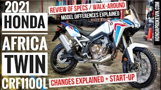 New Honda Africa Twin 1100 Changes Explained Specs Review WalkAround amp Startup  CRF1100L [upl. by Hahseram]