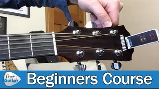 How to Tune A Guitar for Beginners Guitar Basics  Lesson 4 [upl. by Genesia779]