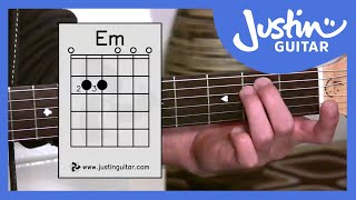 E Minor Chord Em  Stage 2 Guitar Lesson  Guitar For Beginners BC122 [upl. by Crifasi63]