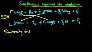 Simultaneous equation models  an introduction [upl. by Lolly]