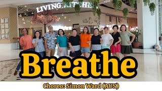 Breathe  line dance  Simon Ward AUS  LW COMMUNITY [upl. by Aimehs]