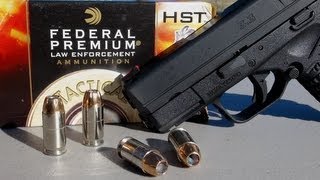 45 ACP SHORT BARREL TEST 230 gr P Federal HST [upl. by Suoicserp]