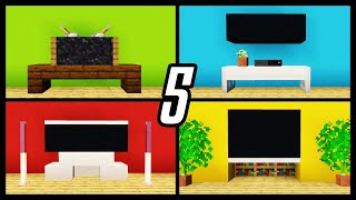 Minecraft 5 TV Designs to Improve Your House Easy Build Hacks [upl. by Eillac817]