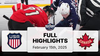 United States vs Canada  4 Nations FaceOff Highlights  February 15 2025 [upl. by Ardnoid]