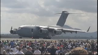 RAAF C17 Globemaster III  Tactical Landing and Takeoff  Special Forces Deployment [upl. by Carrew592]