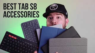 Samsung Galaxy Tab S8 Best Accessories Cases Keyboards and More [upl. by Anaj570]