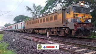 17411 Mahalaxmi express with WCAM3 departing Jayasingpur railway station [upl. by Nireves]