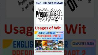 Preposition  With  englishgrammar learnenglish english [upl. by Chaves952]