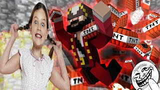 Energetic 11 Year Old Girl Trolled on Minecraft Minecraft Trolling amp Griefing [upl. by Ahsenrad]