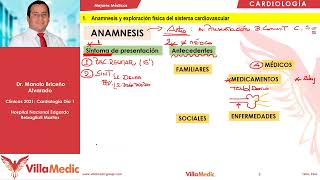 Semiología cardiaca  Anamnesis y exploración física del sistema cardiovascular parte 1  Villamedic [upl. by Kasey]