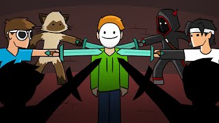 1 Hour of Dream Minecraft Manhunt ANIMATED Marathon [upl. by Darius]