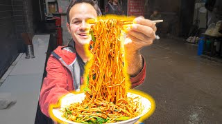 The BEST Noodles in the WORLD Chinese FIRE NOODLE  Street Food Tour of Chongqing  EXTREME [upl. by Sydalg]