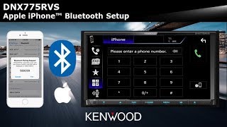 KENWOOD DNX775RVS Apple iPhone™ Bluetooth Setup [upl. by Odysseus709]