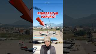 Video unikampmenarik Menghebohkan Pendaratan darurat pesawat shortvideo shorts reaction [upl. by Inami523]