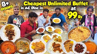 எளிய மக்களின் 99₹ Cheapest Unlimited BUFFET  ECR Unlimited 99  Tamil Food Review  Pakoda Boyz [upl. by Aneeras147]